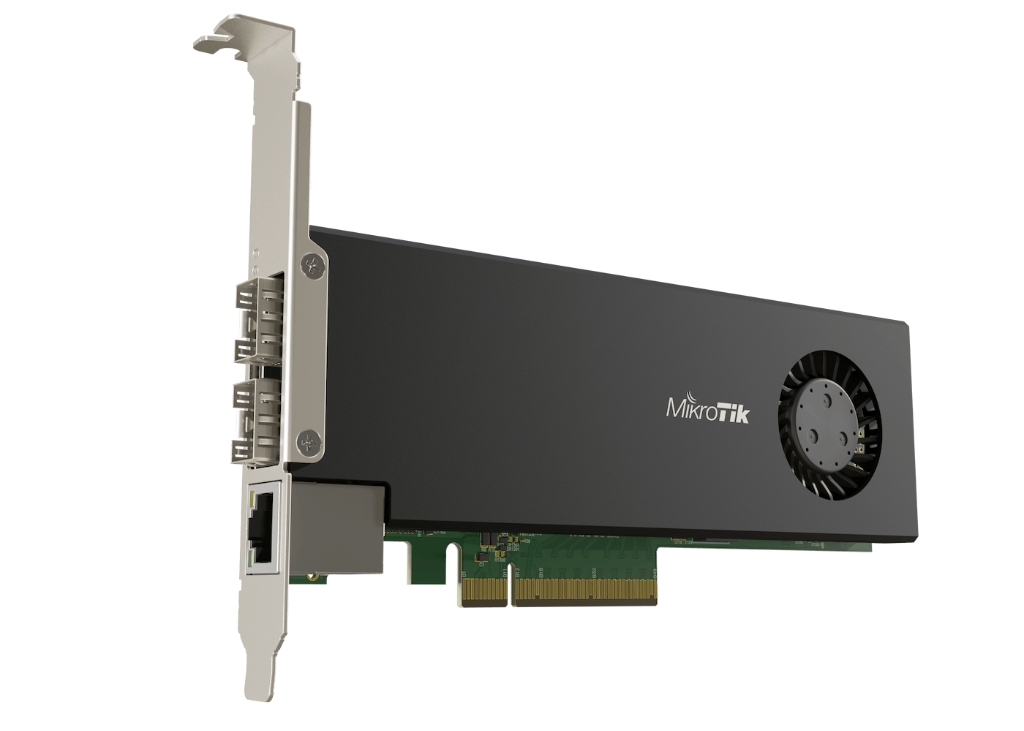 -Mikrotik CCR2004-1G-2XS-PCIe 25G PCIe Router - 2x25G SFP28 Port, RouterOS v7, 4 Çekirdekli ARM CPU