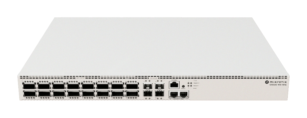 CRS520-4XS-16XQ-RM-MikroTik CRS520-4XS-16XQ-RM — 16× 100Gb QSFP28 + 4× 25Gb SFP28 Port Layer-3 Yönetilebilir Veri Merkezi Switch