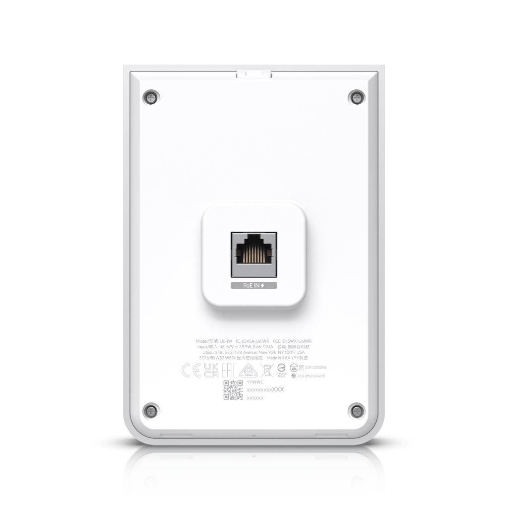 UBNT U6-IW UBNT UniFi U6 In-Wall (U6-IW) WiFi 6 Duvar Tipi Access Point ve 4 Port GbE Switch, PoE Out – Otel Odası İçin İdeal ürün görseli 6 - wifidepo