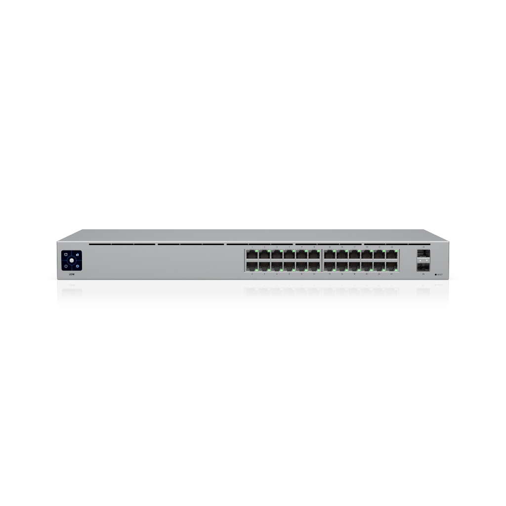USW-24-Ubiquiti UniFi Standard 24 (USW-24) | 24 Port Gigabit, 2 SFP, Fansız Layer 2 Switch
