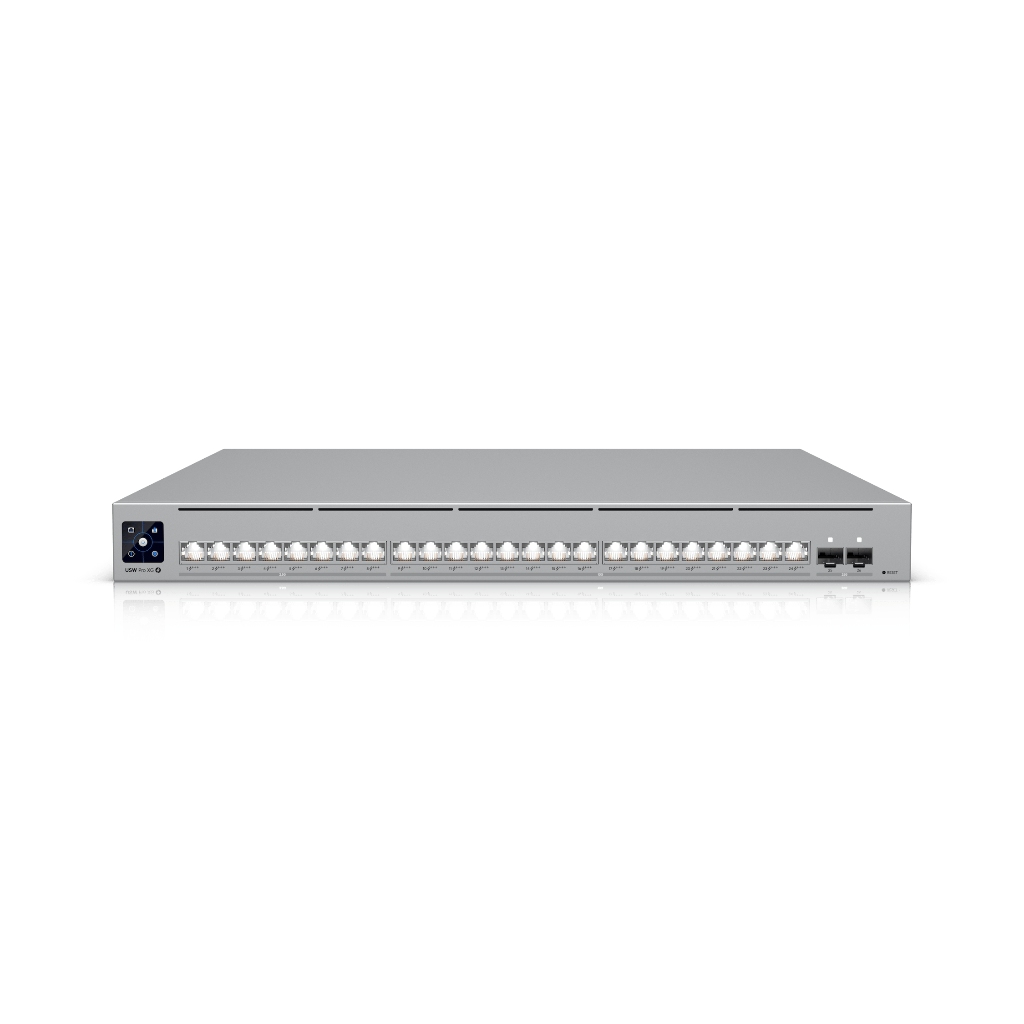 -UBNT UniFi Pro XG 24 PoE (USW-Pro-XG-24-PoE) – 24 Port 10G/2.5G PoE+++ Katman 3 Switch, 25G SFP28 Uplink ve 720W PoE